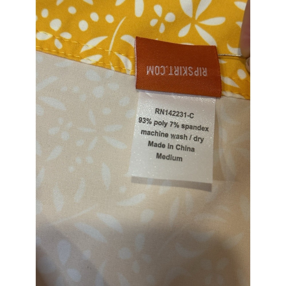 Rip Skirt Hawaii Women's Sz MED Length 2 Yellow White Activewear Beach Wrap - Picture 9 of 9